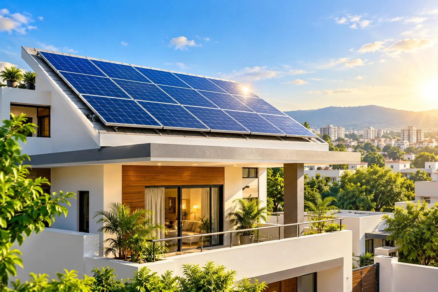 Residential rooftop solar system for home in Pune