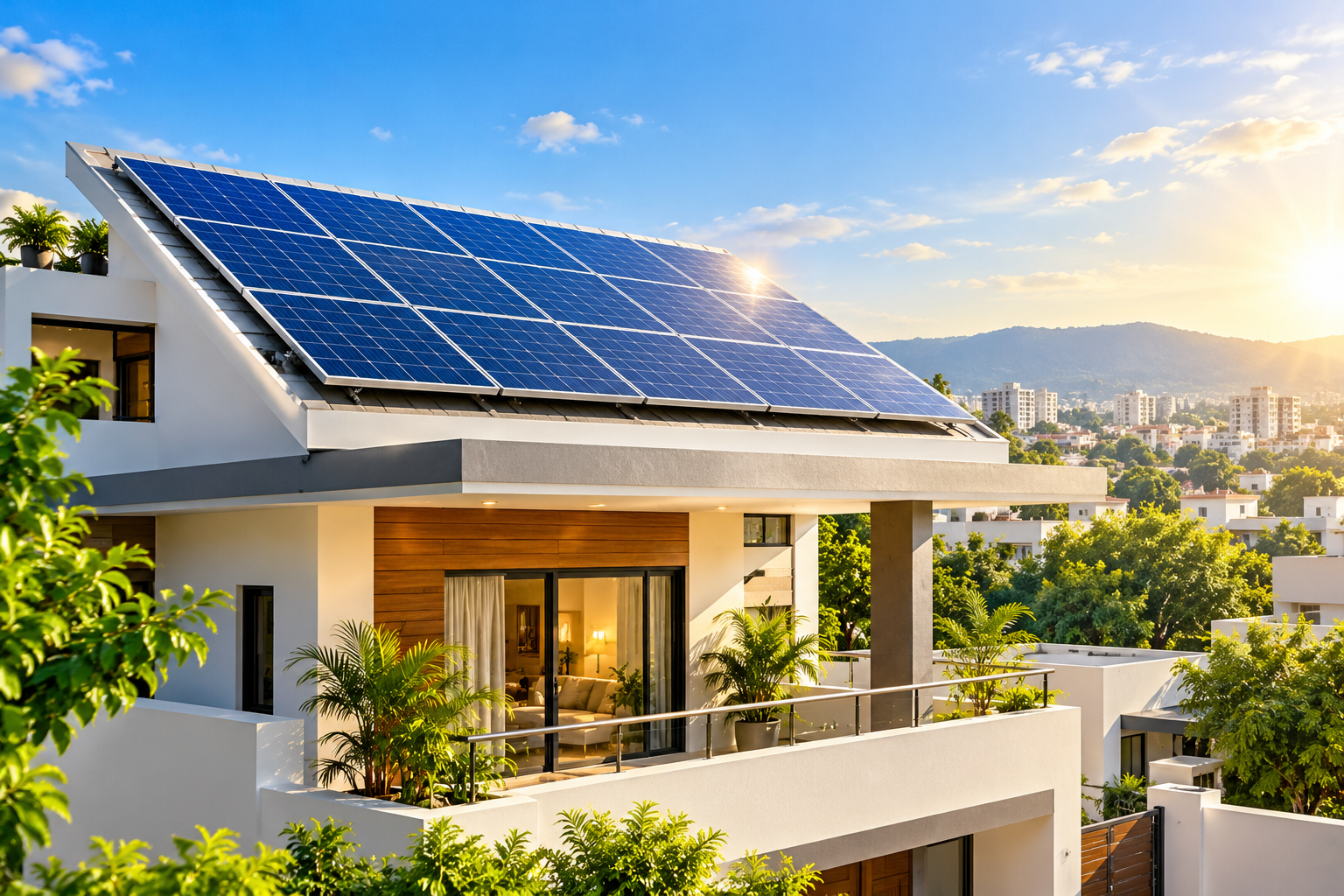Residential rooftop solar system for home in Pune