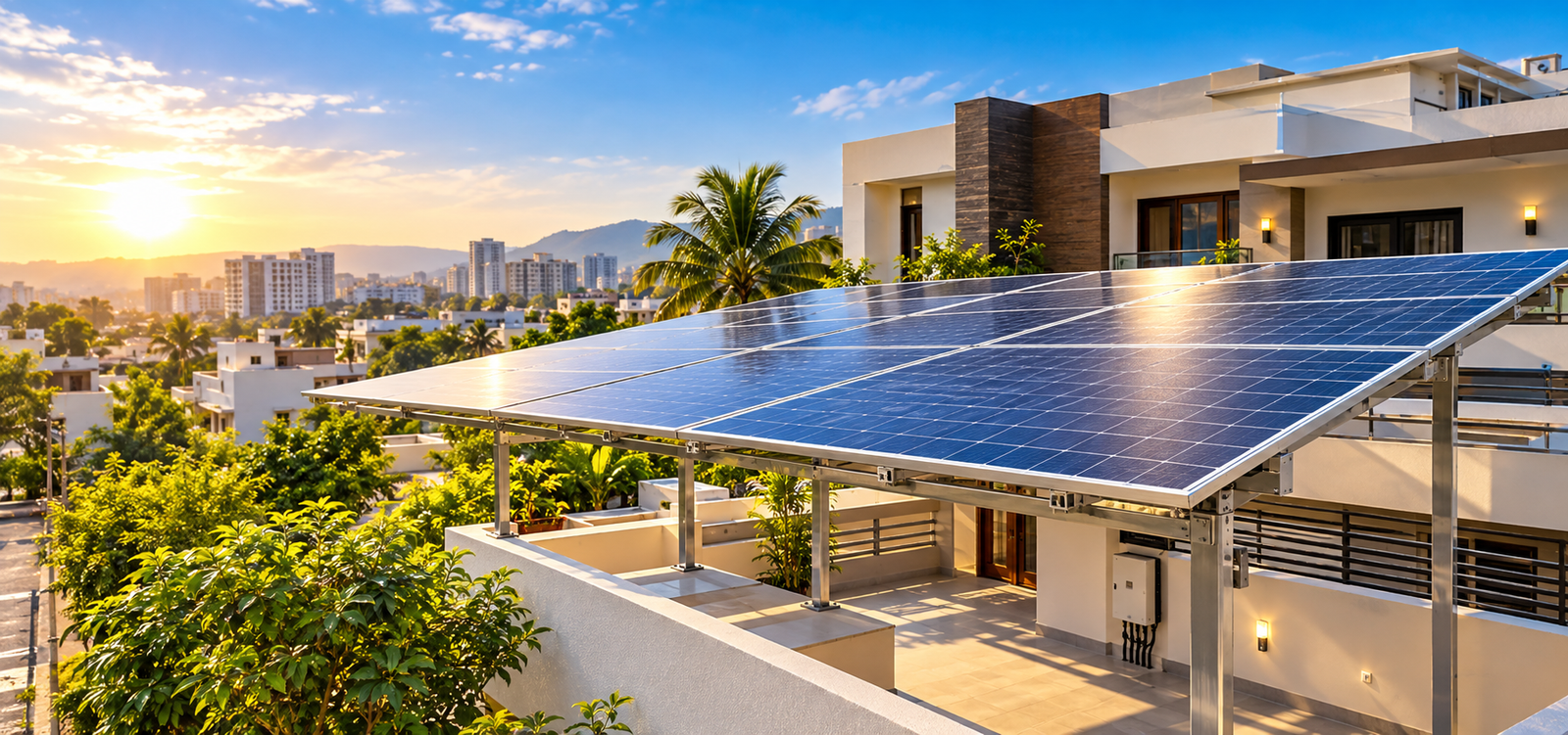 Rooftop solar installation in Pune